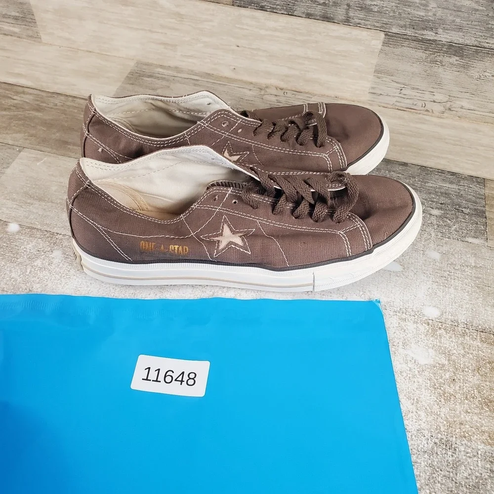 Converse One Star Mens Shoes Sz 7.5 Seasonal Ox Brown Lace Up Cap Toe‎ Sneakers - Picture 10 of 10